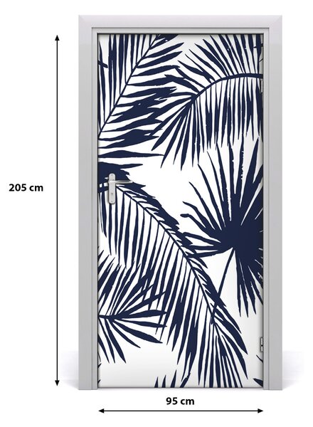 Samolepiace fototapety na dvere listy palmy 95x205 cm