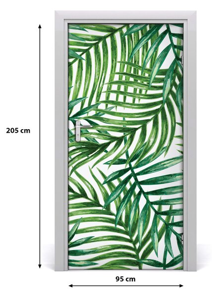 Samolepiace fototapety na dvere listy palmy 95x205 cm