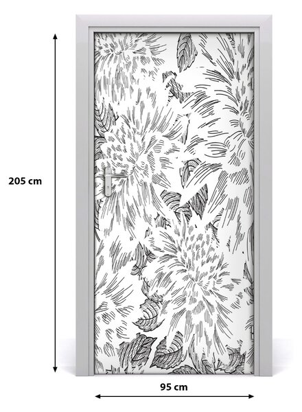 Samolepiace fototapety na dvere pivonka 95x205 cm