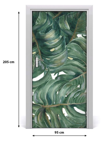 Samolepiace fototapety na dvere Monstera 95x205 cm