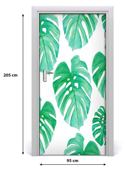 Samolepiace fototapety na dvere Monstera 95x205 cm