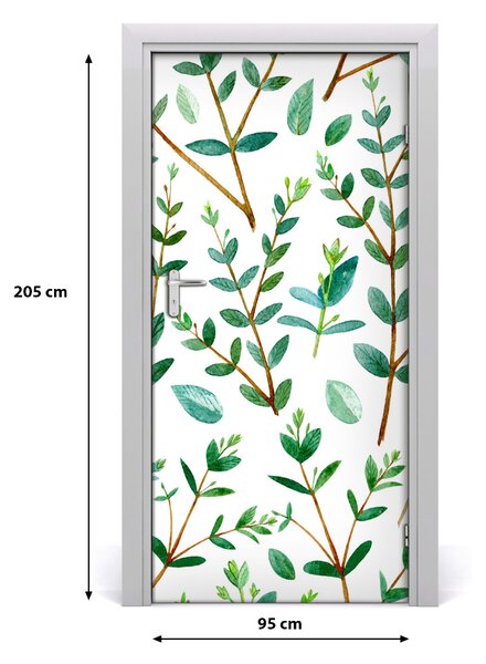 Samolepiace fototapety na dvere eukaliptus 95x205 cm