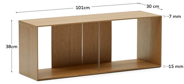 MUZZA Policový modul tillo 101 x 38 cm prírodný