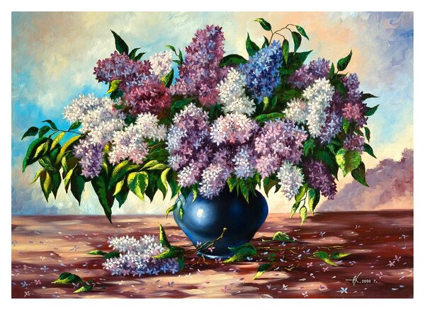 Sklenený obraz - Kytica orgovánu (70x50 cm)