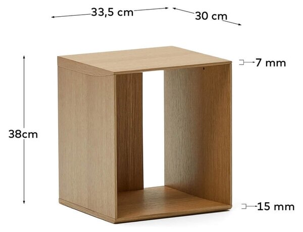 MUZZA Policový modul tillo 34 x 38 cm prírodný