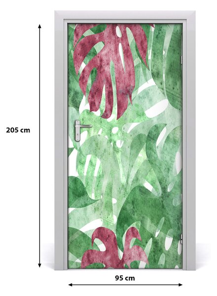 Samolepiace fototapety na dvere Monstera 95x205 cm