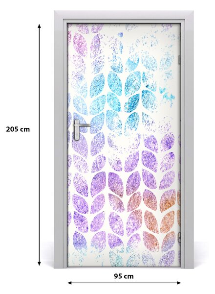 Samolepiace fototapety na dvere Kolorowe listy 95x205 cm