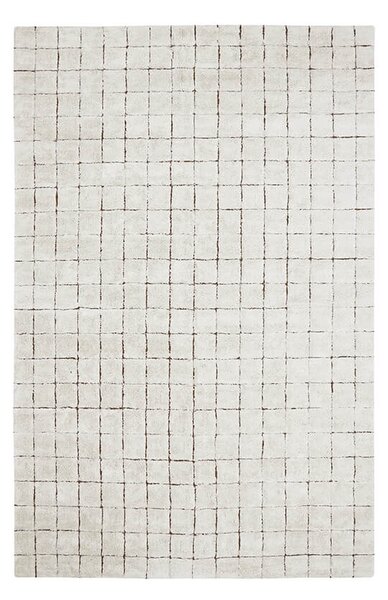 MUZZA Prateľný kockovaný koberec memmo 200 x 300 cm prírodný
