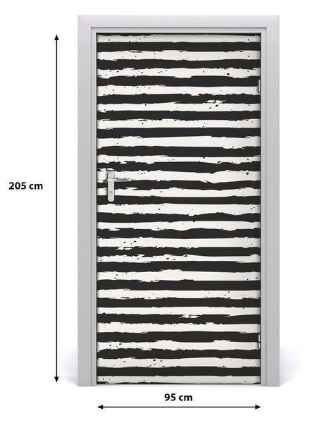 Fototapeta na dvere čiernobiele pásy 95x205 cm