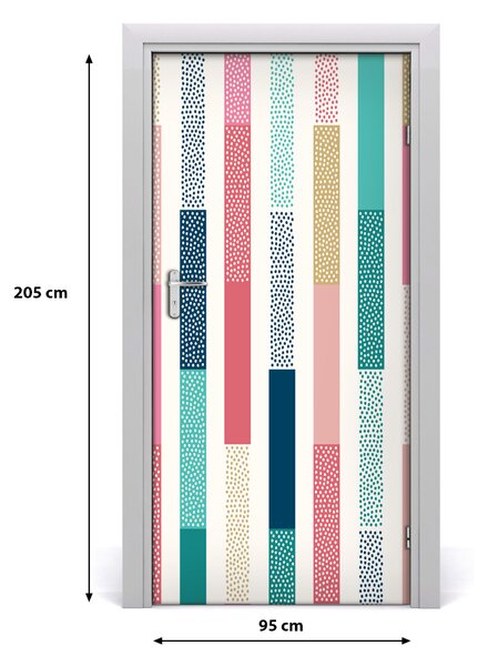 Fototapeta na dvere farebné pásy 95x205 cm