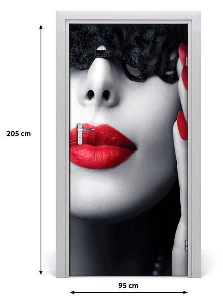 Fototapeta na dvere čipka maska 95x205 cm