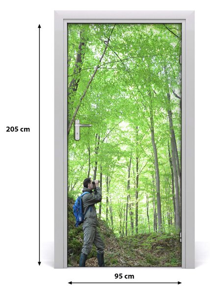 Fototapeta na dvere ľudia ornitológ 95x205 cm