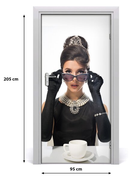 Fototapeta na dvere žena okuliare 95x205 cm