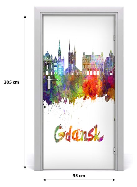 Fototapeta samolepiace na dvere farebný Gdansk 95x205 cm