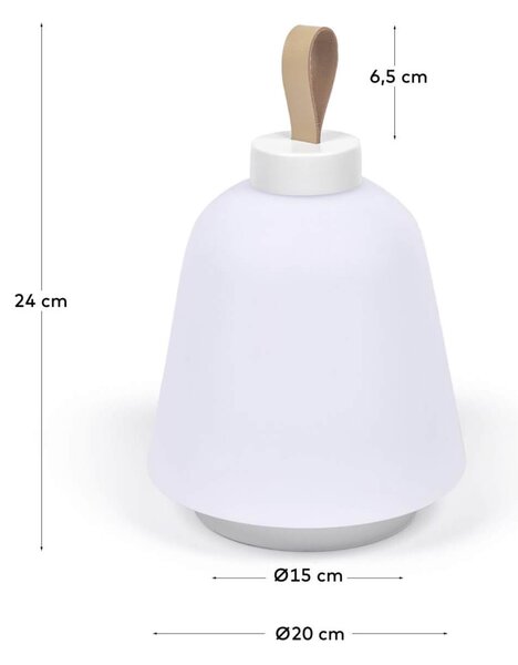 MUZZA Vonkajšia lampa iyad biela