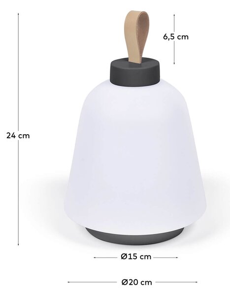 MUZZA Vonkajšia lampa iyad bielo-čierna