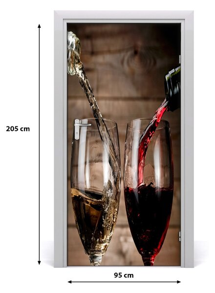 Fototapeta na dvere samolepiace víno v pohári 95x205 cm