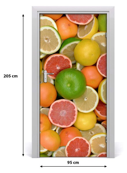 Fototapeta na dvere samolepiace citrusové ovocie 95x205 cm