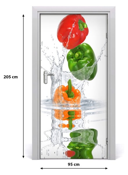 Fototapeta na dvere do domu samolepiace paprika 95x205 cm