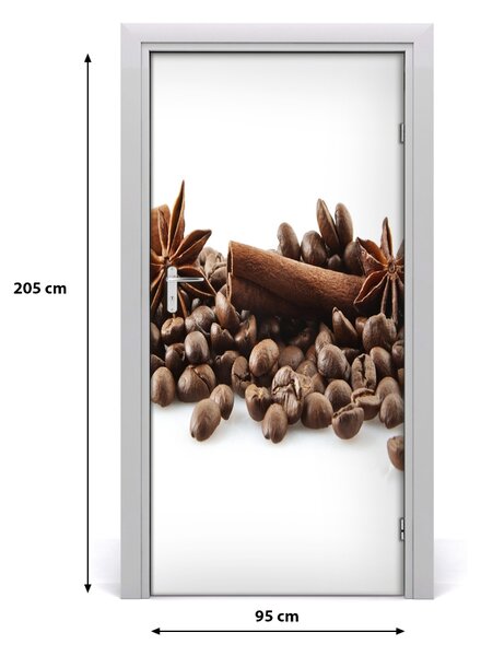 Fototapeta na dvere samolepiace zrnká kávy 95x205 cm