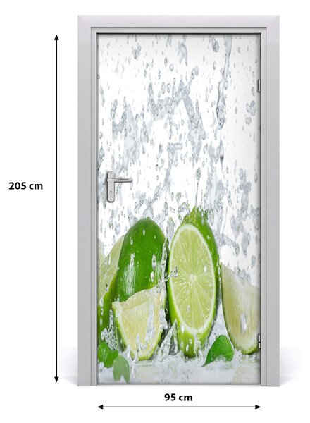 Fototapeta na dvere do domu samolepiace limetka 95x205 cm