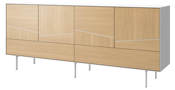 MUZZA Komoda inasa 200 x 84 cm biela
