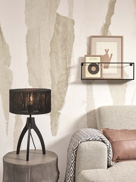 MUZZA Stolná lampa gazuto 40 cm čierna