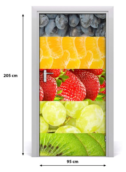Fototapeta na dvere do domu samolepiace ovocie 95x205 cm