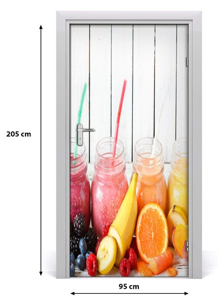 Fototapeta na dvere samolepiace farebné koktaily 95x205 cm