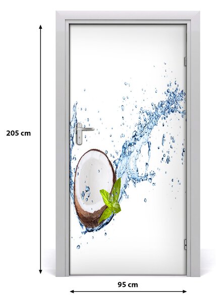 Fototapeta na dvere do domu samolepiace kokos 95x205 cm