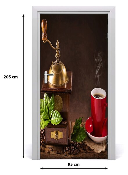 Fototapeta na dvere samolepiace mlynček na kávu 95x205 cm