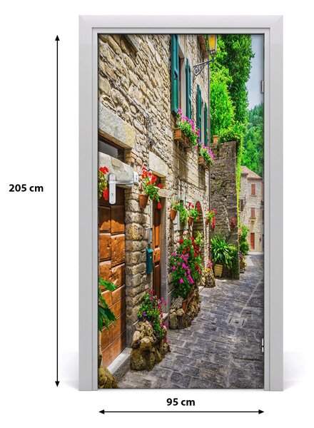 Fototapeta samolepiace na dvere pekná ulička 95x205 cm