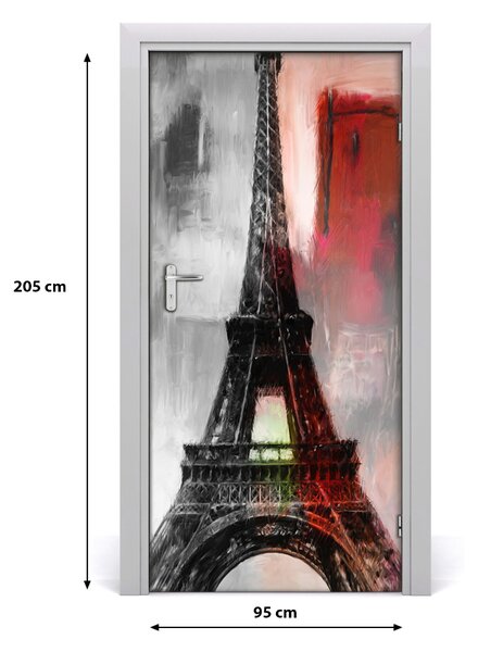 Fototapeta samolepiace na dvere Eiffelova veža 95x205 cm