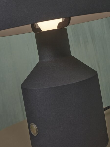 MUZZA Stolná lampa troppo 30 cm čierna