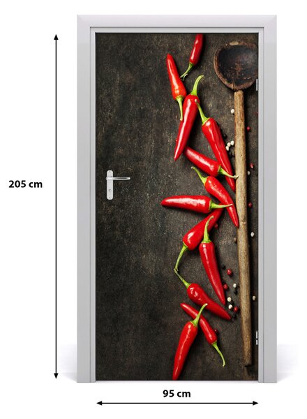 Fototapeta na dvere samolepiace chilli 95x205 cm