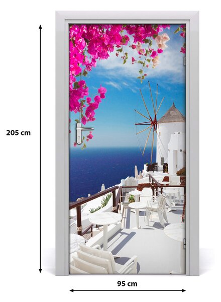 Fototapeta samolepiace na dvere Santorini Grécko 95x205 cm
