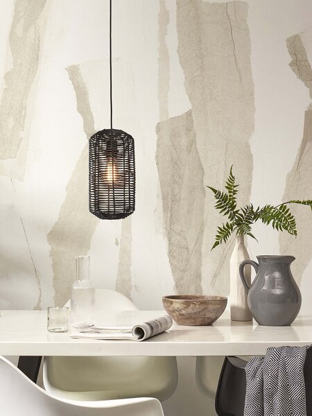 MUZZA Stropná lampa tanami 35 cm čierna