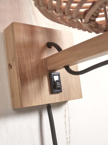 MUZZA Nástenná lampa tanami 25 cm prírodná