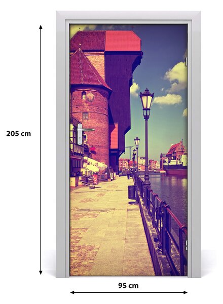 Fototapeta samolepiace na dvere Gdaňsk Poľsko 95x205 cm