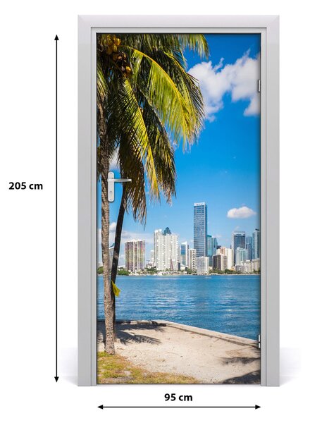 Fototapeta samolepiace na dvere miami 95x205 cm