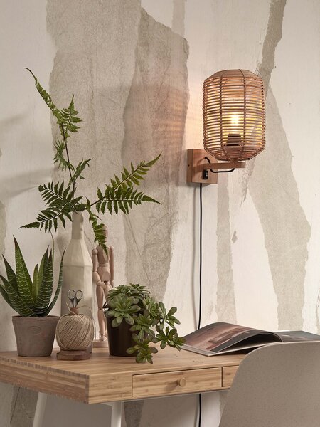 MUZZA Nástenná lampa tanami 25 cm prírodná