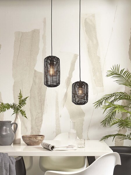 MUZZA Stropná lampa tanami 35 cm čierna