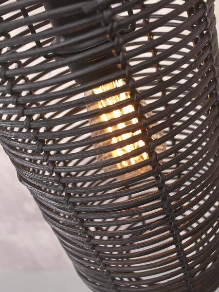 MUZZA Stropná lampa tanami 35 cm čierna