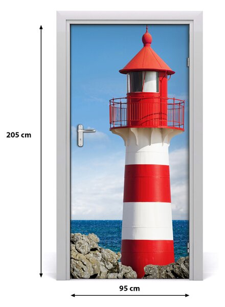 Fototapeta samolepiace na dvere morský maják 95x205 cm