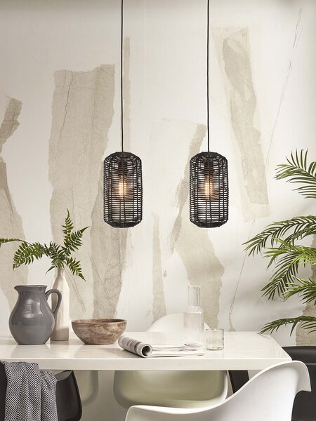 MUZZA Stropná lampa tanami 35 cm čierna