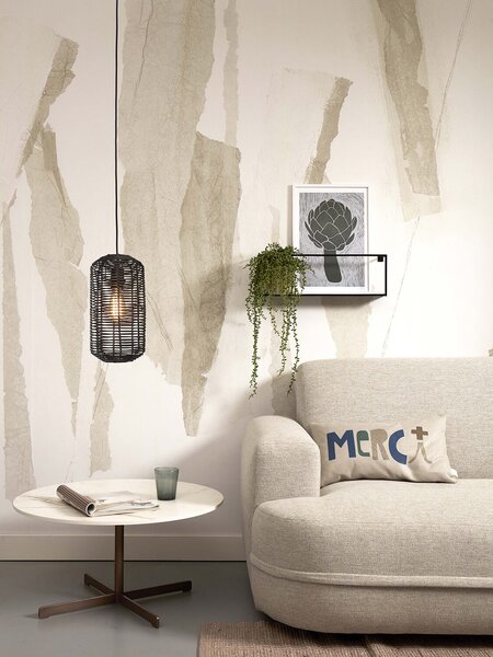 MUZZA Stropná lampa tanami 35 cm čierna