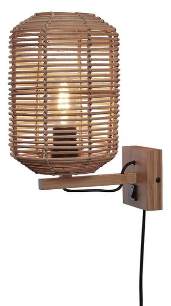 MUZZA Nástenná lampa tanami 25 cm prírodná