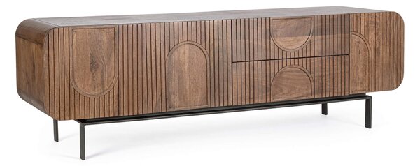 MUZZA Tv stolík sarrina 172 x 55 cm hnedý