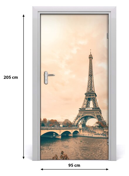 Fototapeta samolepiace na dvere Eiffelova veža 95x205 cm