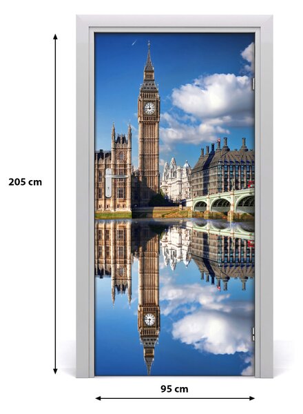 Fototapeta samolepiace na dvere Elizabeth Tower Londýn 95x205 cm